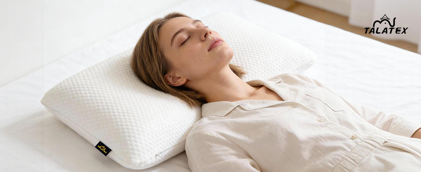 Talalay 100% Natural Premium Latex Pillow, Helps Relieve Pressure