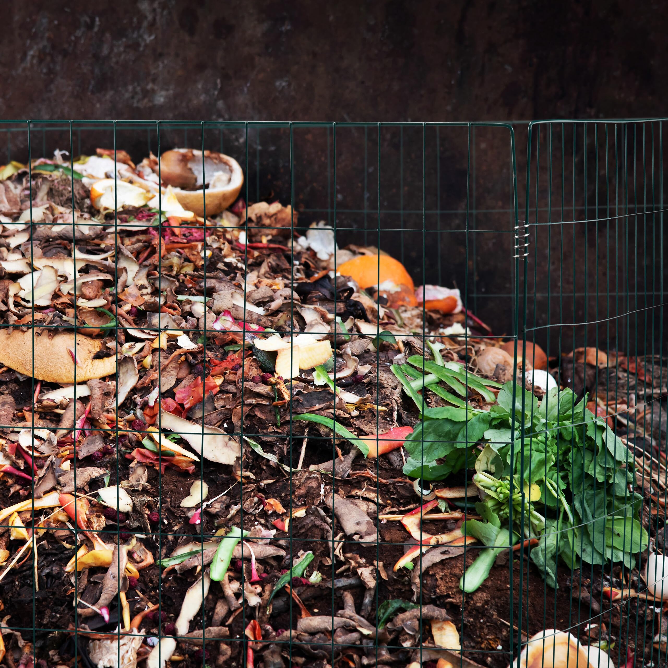 Relaxdays Compostiera in Acciaio, Set da 2 Contenitori da Giardino per Compost, HLP: 70 x 90 x 90 cm, 560 Litri, Verde