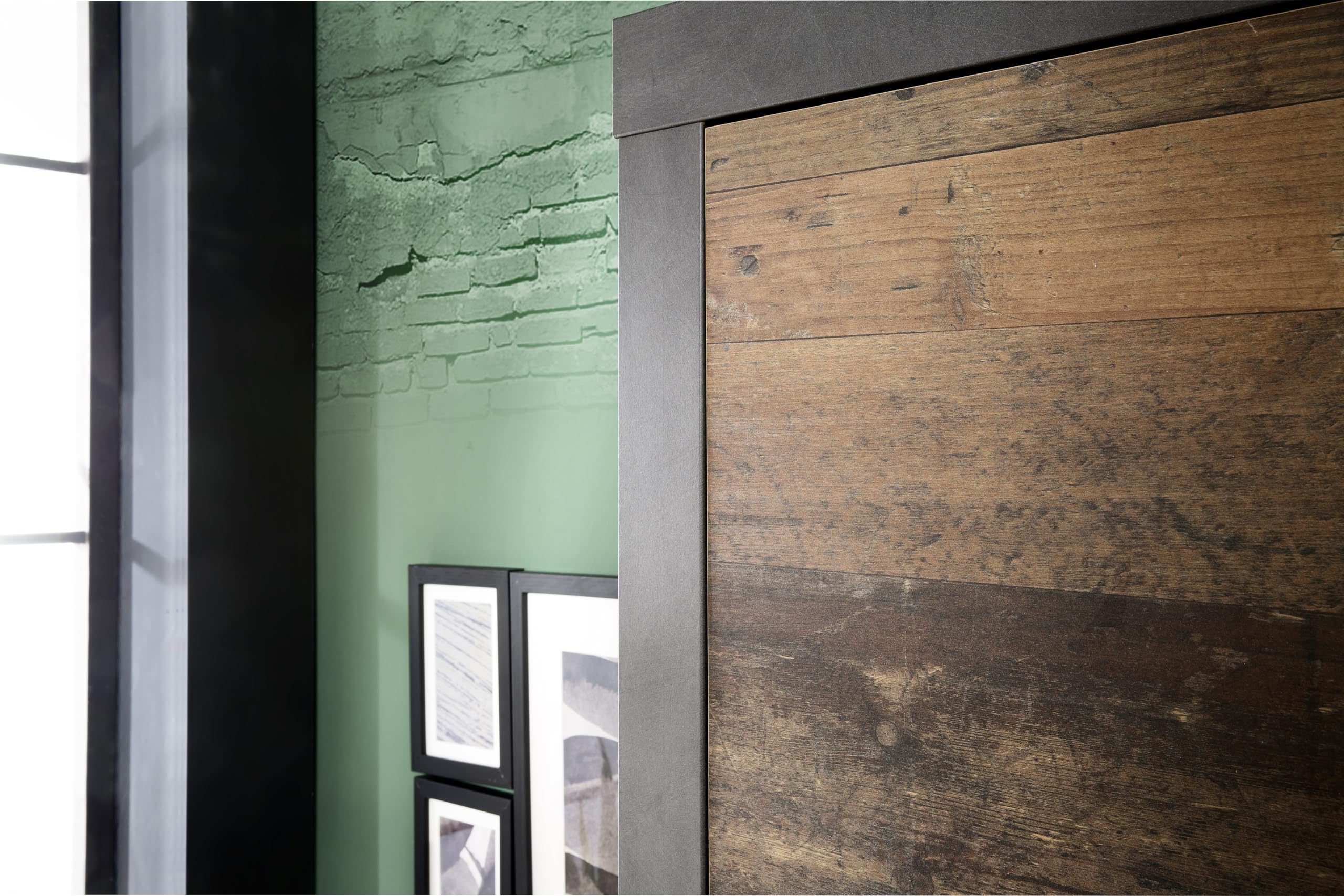 Trendteam Smart Living Indy Garderobenkombination Eiche/Grau 265 x 192 x 37 cm