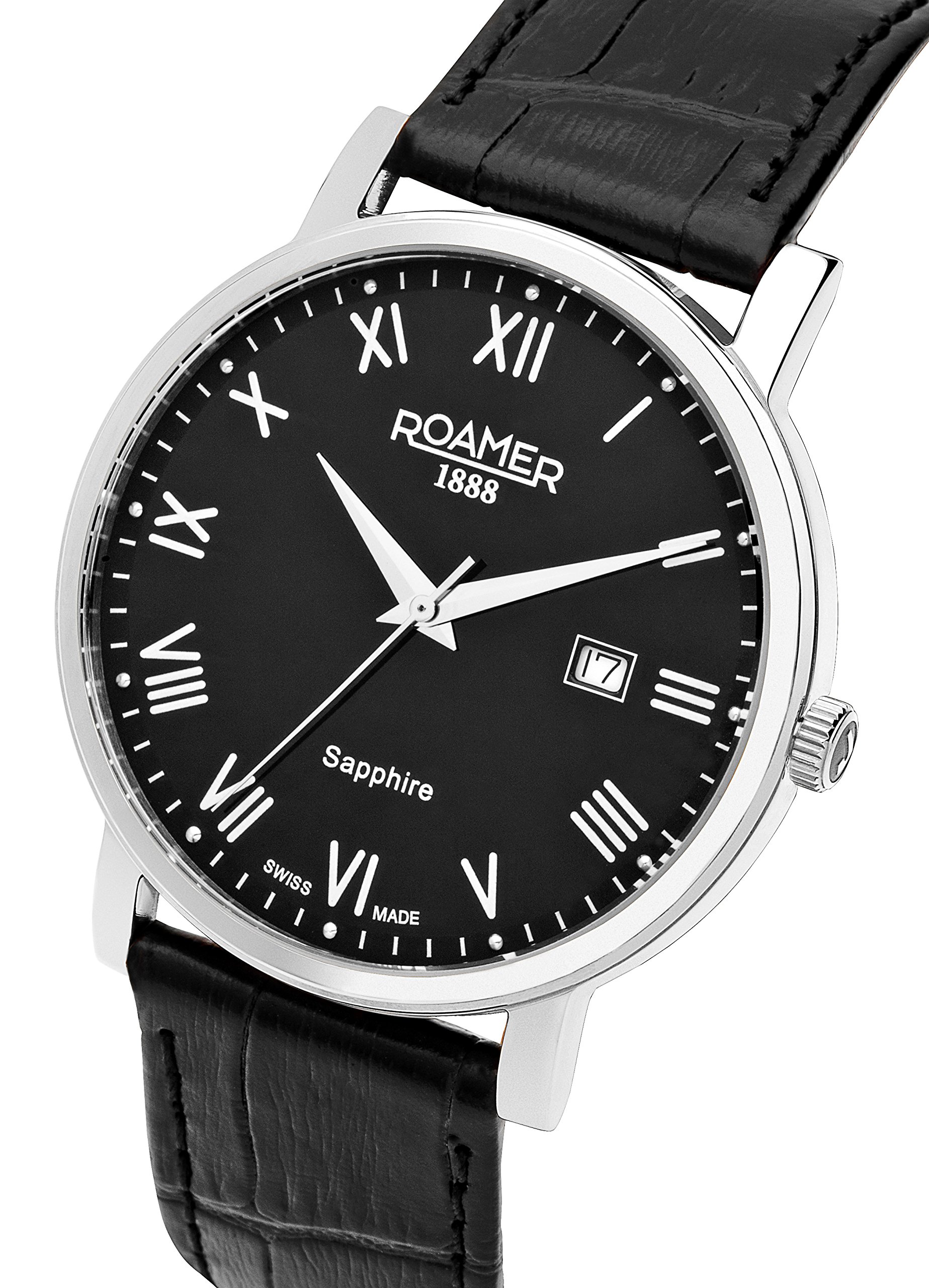 Roamer 709856 41 25 07 Mens Classic Line Black Leather