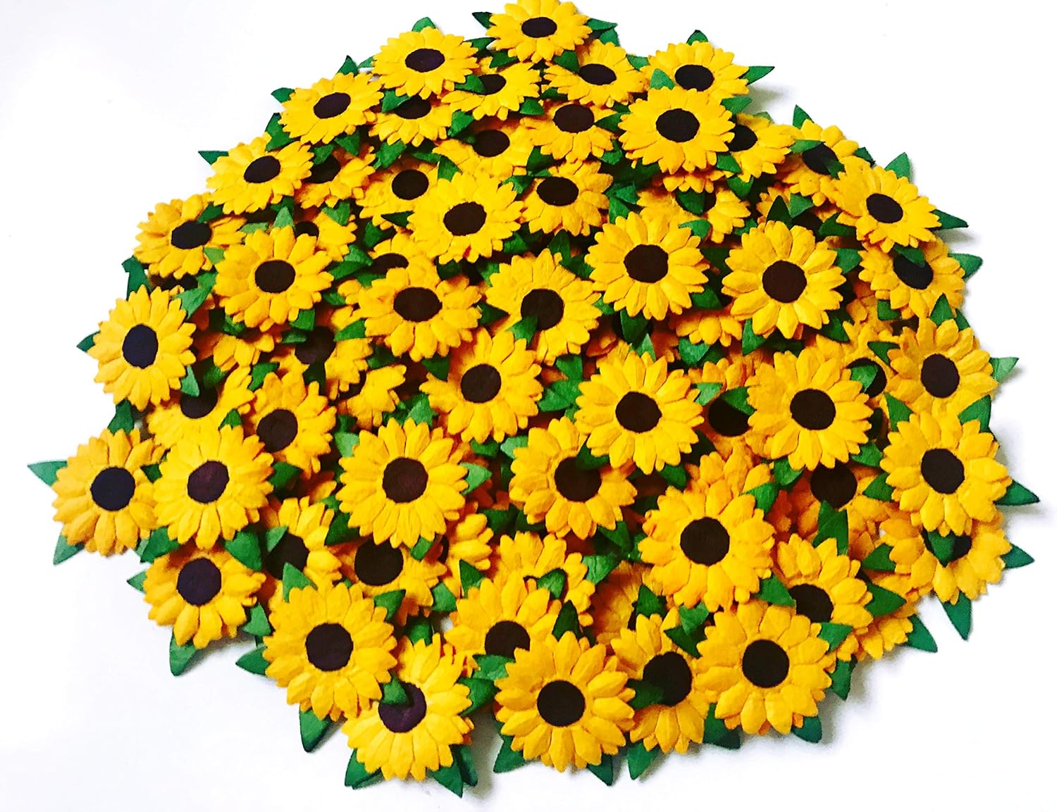 TH Sunflowers Mulberry Paper Craft Supplies Scrapbook Card Flower Embellishments 25 mm. for so Many Card Craft Projects