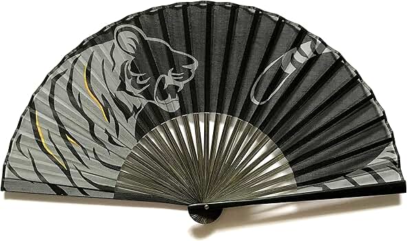 Amazon | [花かんざし] 扇子 メンズ せんす 虎 白虎 タイガー柄