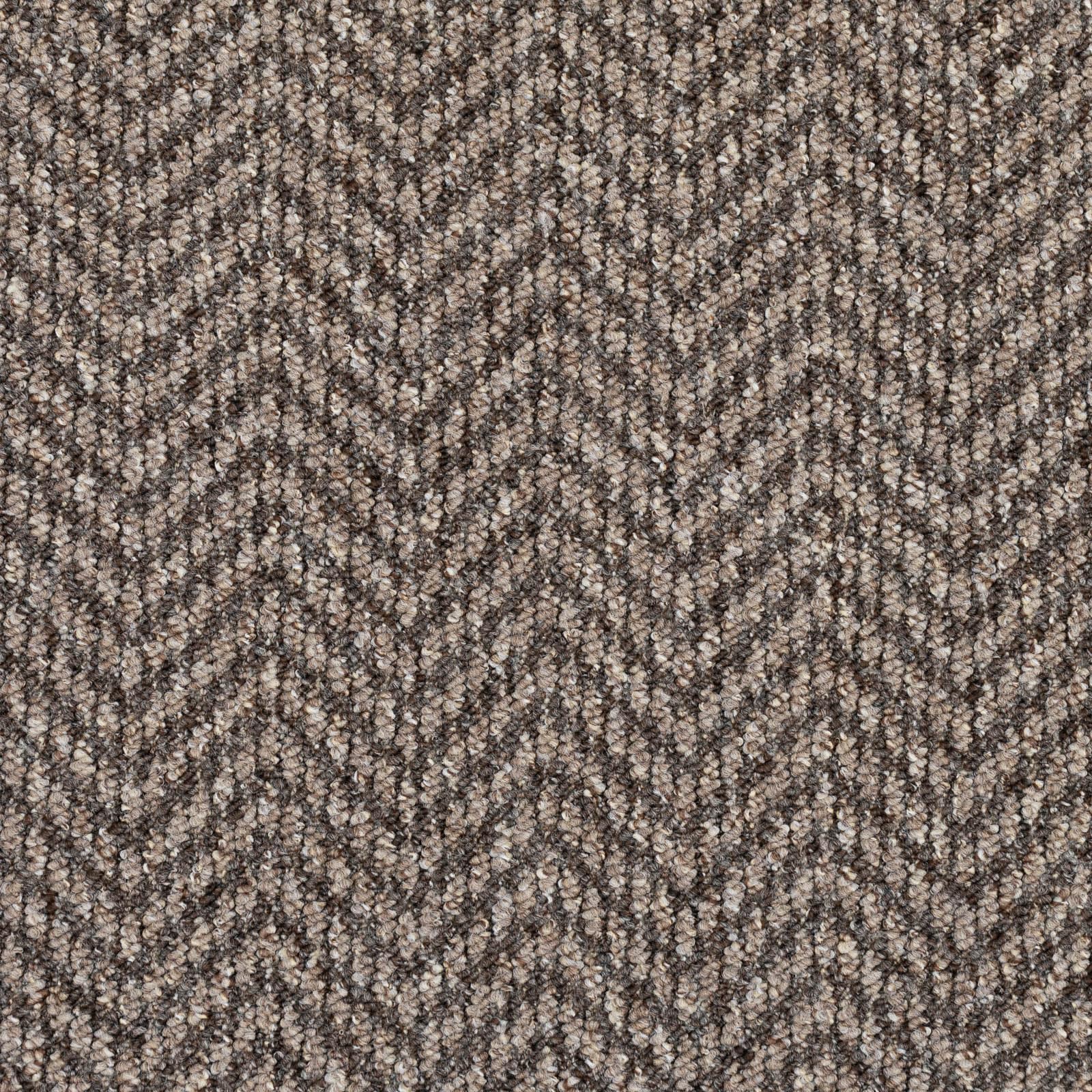Chile Herringbone Loop Carpet Hardwearing Stain Resistant Living Room Hall Stairs (Taupe - 4m x 5m)