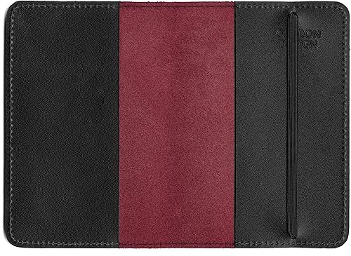 Miniatura 6 de Oberon Design Funda para cuaderno de bolsillo Wild Rose, se adapta a muchos cuadernos de 5.5 x 3.5 pulgadas, piel auténtica en relieve, color rojo,