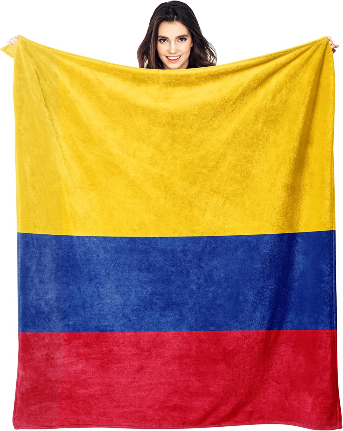 Colombia Colombian Flag Throw Blanket Flannel Blankets Soft Warm Cozy Lightweight Bed Throws for Bedroom Living Room Sofa Couch Home Decor 60“x50”