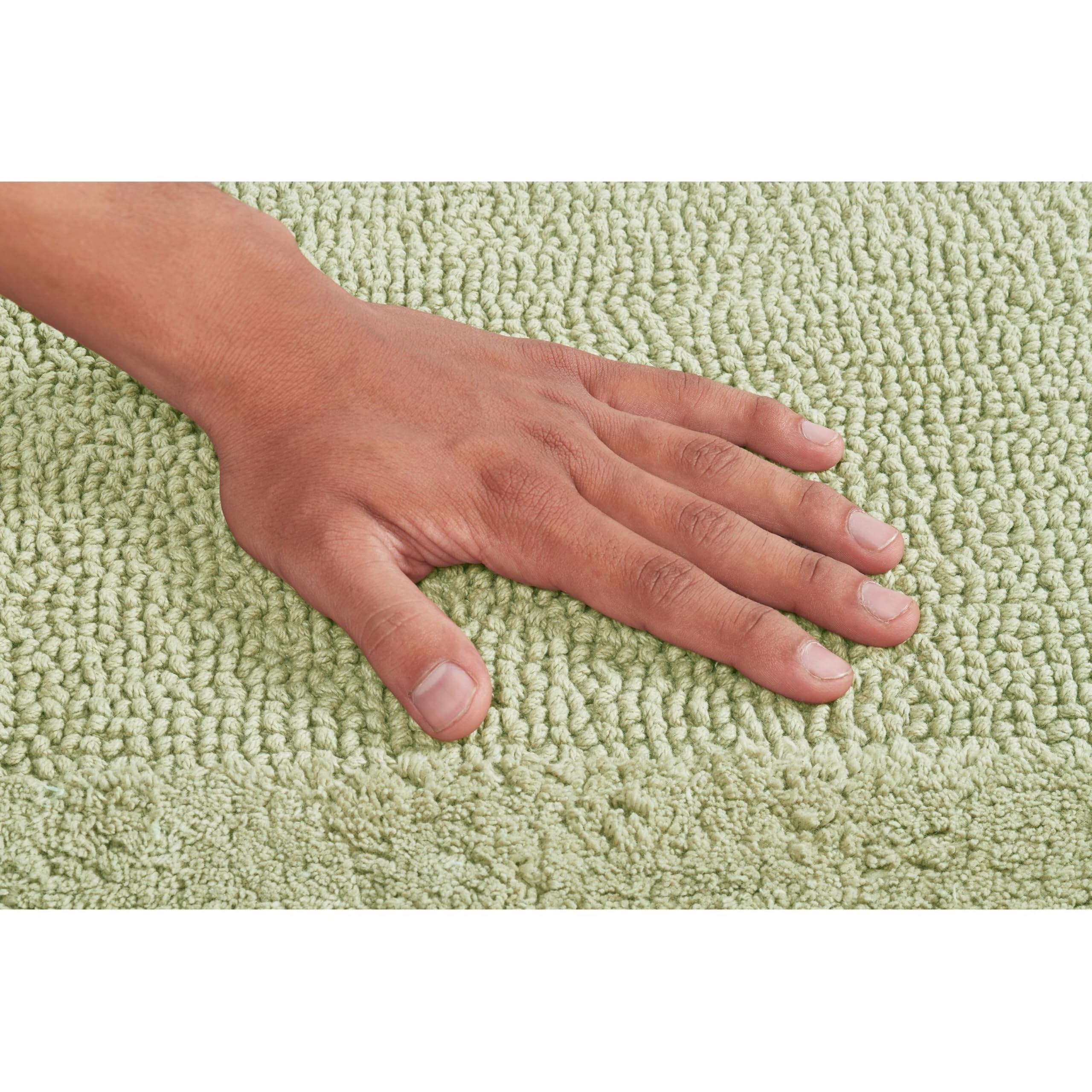 Better Trends Juego de 3 alfombrillas de baño 100% algodón, lavables, reversibles, suaves, cómodas, de secado rápido, absorbentes de agua, colección Red Edge
