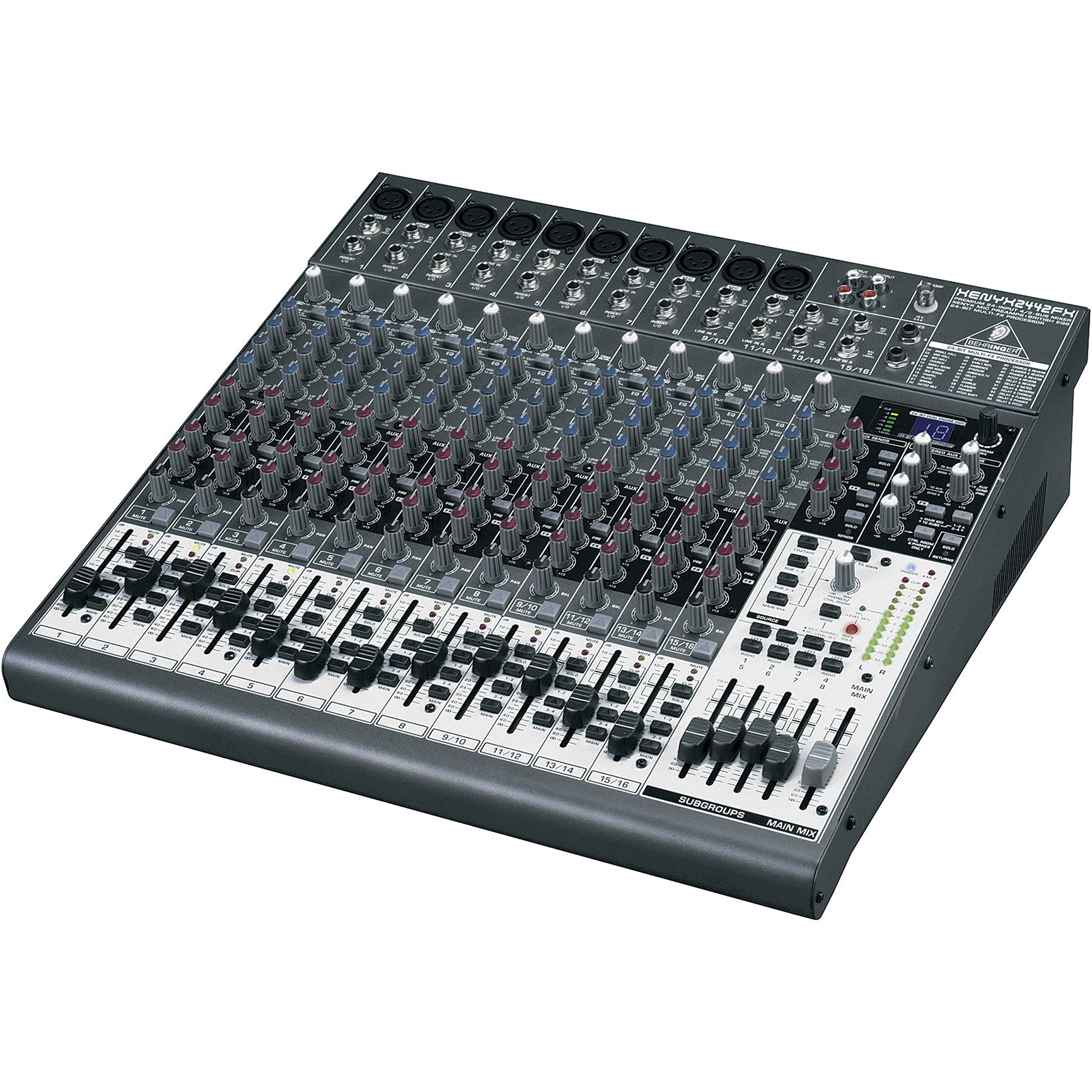 Behringer XENYX 2442FX Premium 24-Input 4/2 Bus Mixer, XENYX Mic