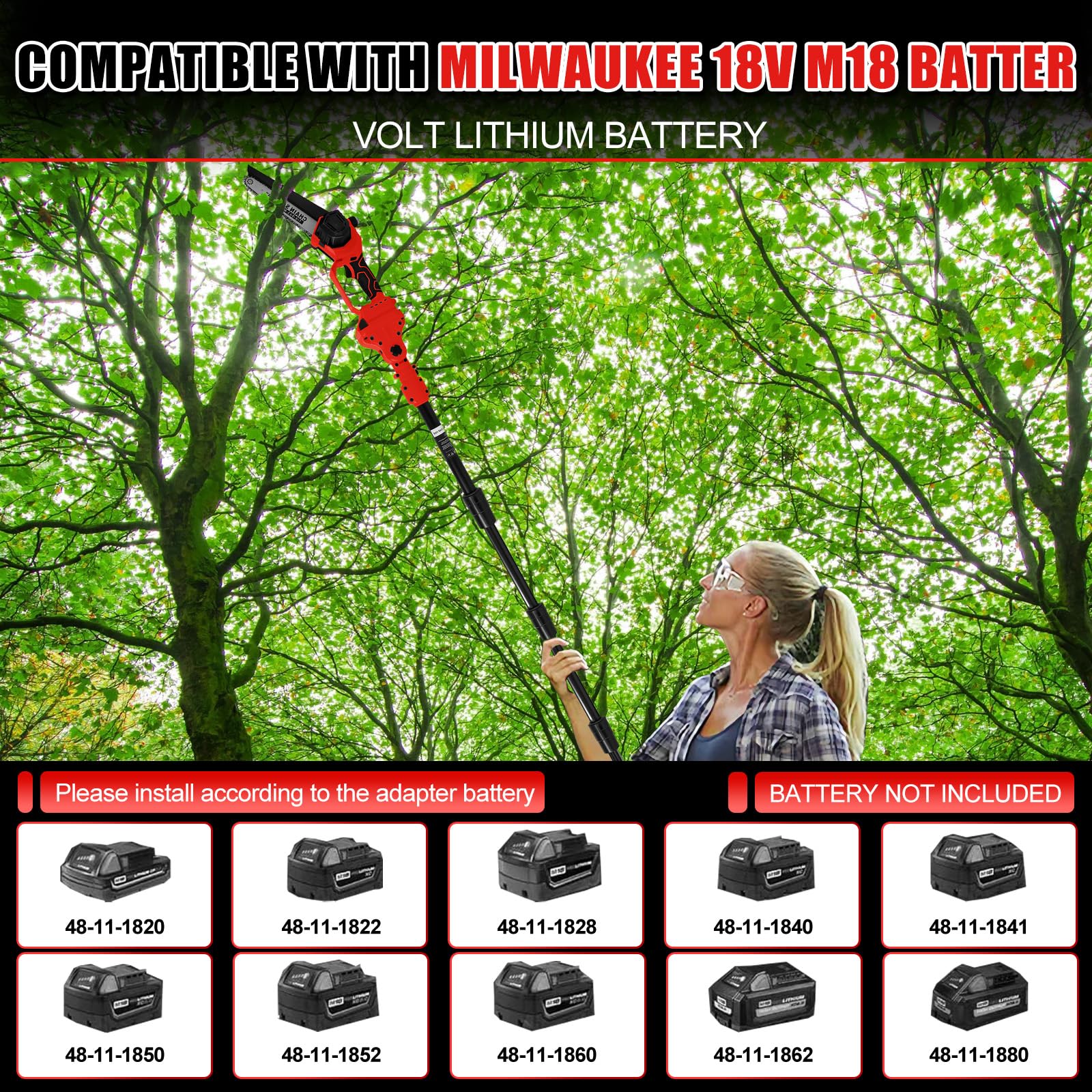 Sierra de Barra y Mini Motosierra en 1 8" para Milwaukee 18V (sin Batería)