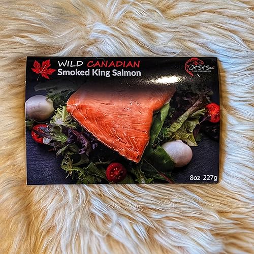 Miniatura 3 de Paquete de regalo de comida de salmón ahumado con salmón canadiense salvaje y cecina de salmón  Caja de regalo de alimentos