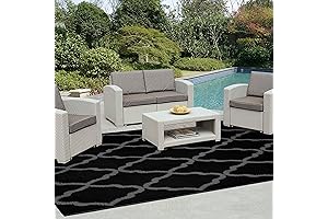 Easy-Going Reversible Outdoor Rug 4x6: Waterproof, Stain & UV Resistant Floor Mat