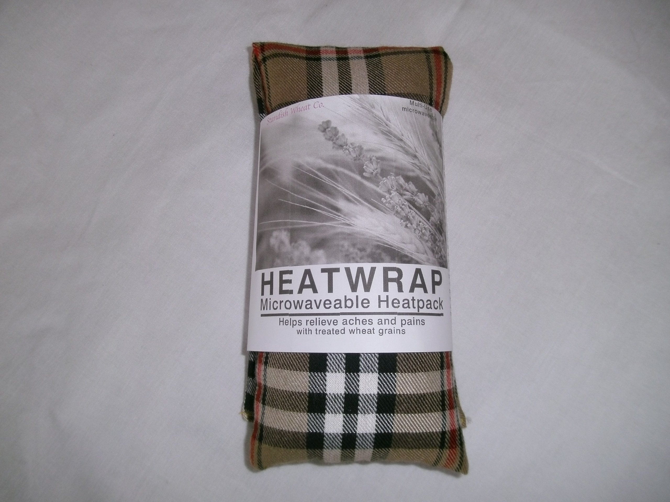 Beige Microwave Fleece Wheat Bag - Tartan - Unscented