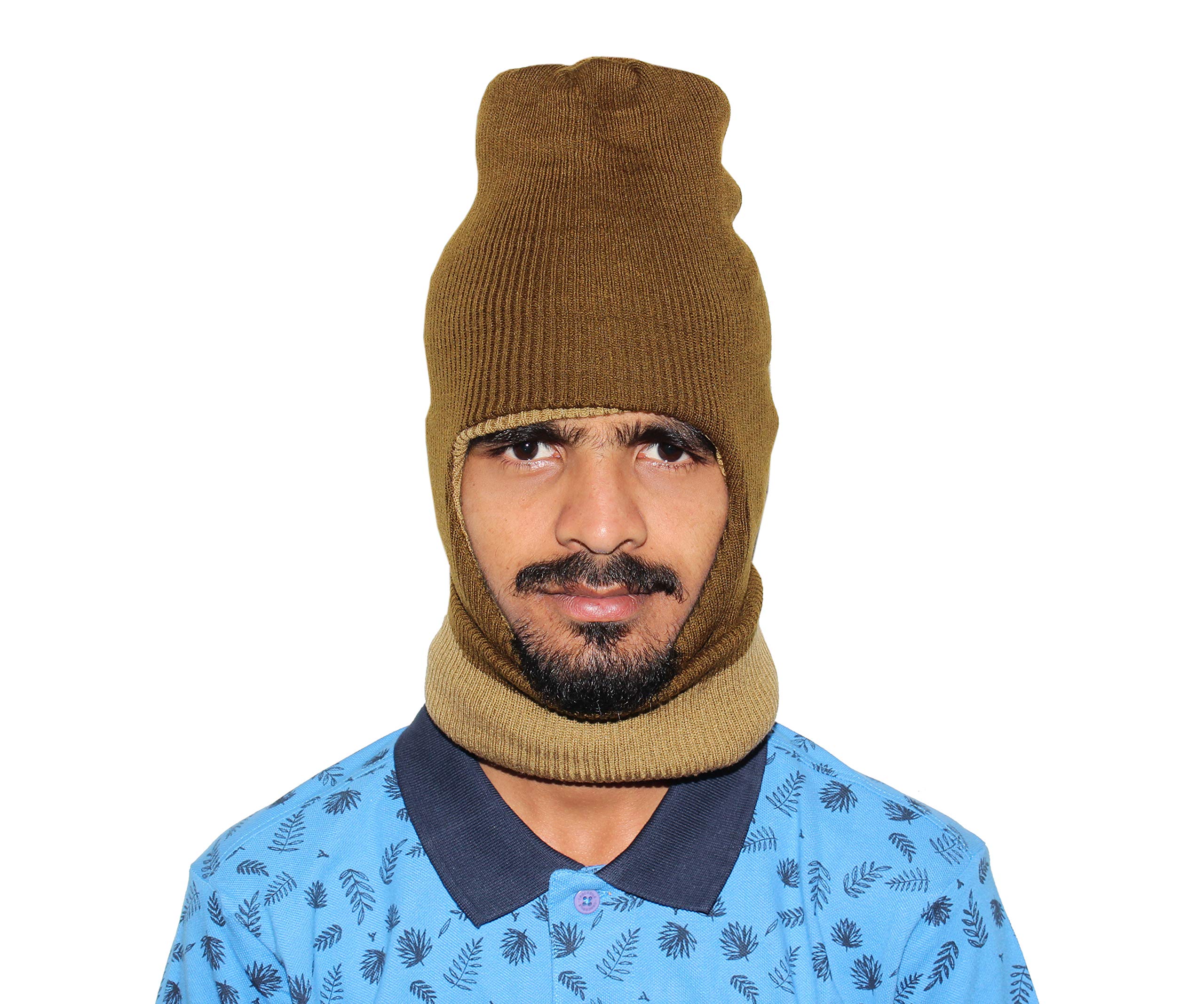 Goodluck Men's Woolen Monkey Cap (Free Size) -Pack of 1