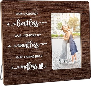 Bestie Picture Frame Gifts for Women, Ours Laughs Limitless Our Memories...