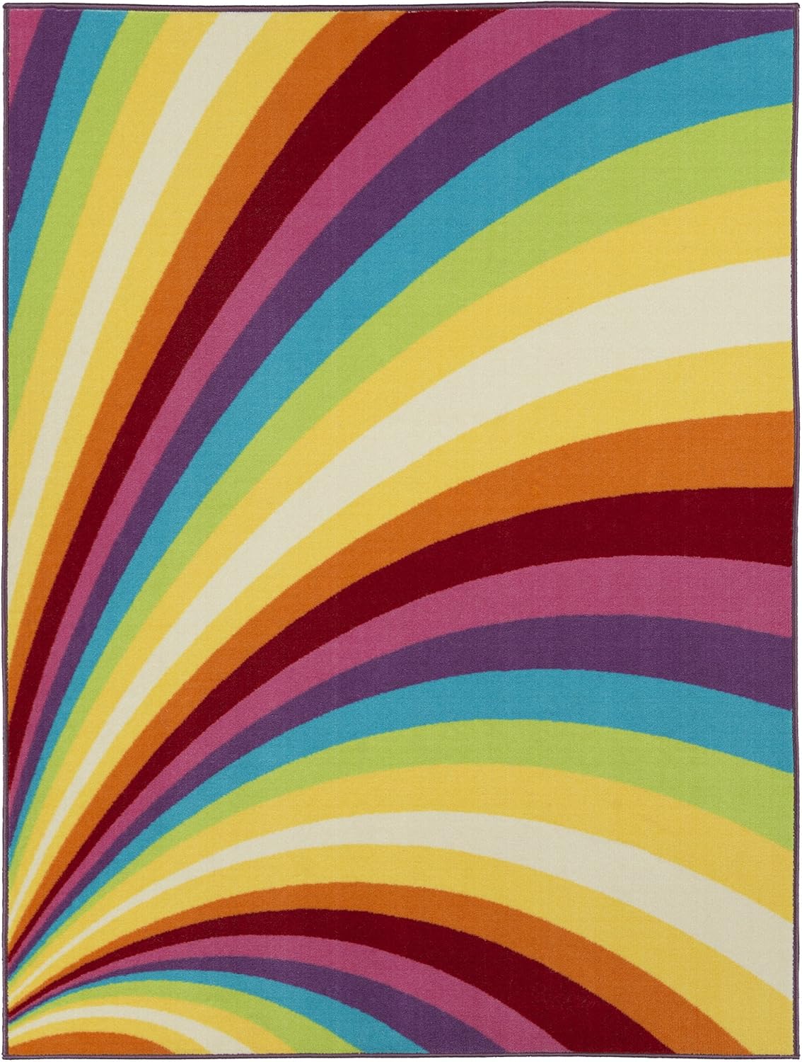 Black Friday - 80% OFF Ottomanson Rainbow Collection Non-Slip Kids Rug Modern Rainbow Pattern Design Area Rug, 5'0 X 6'6, Multicolor Up To 40% OFF Ottomanson Rainbow Collection Non-Slip Kids Rug Modern Rainbow Pattern Design Area Rug, 5'0 X 6'6, Multicolor