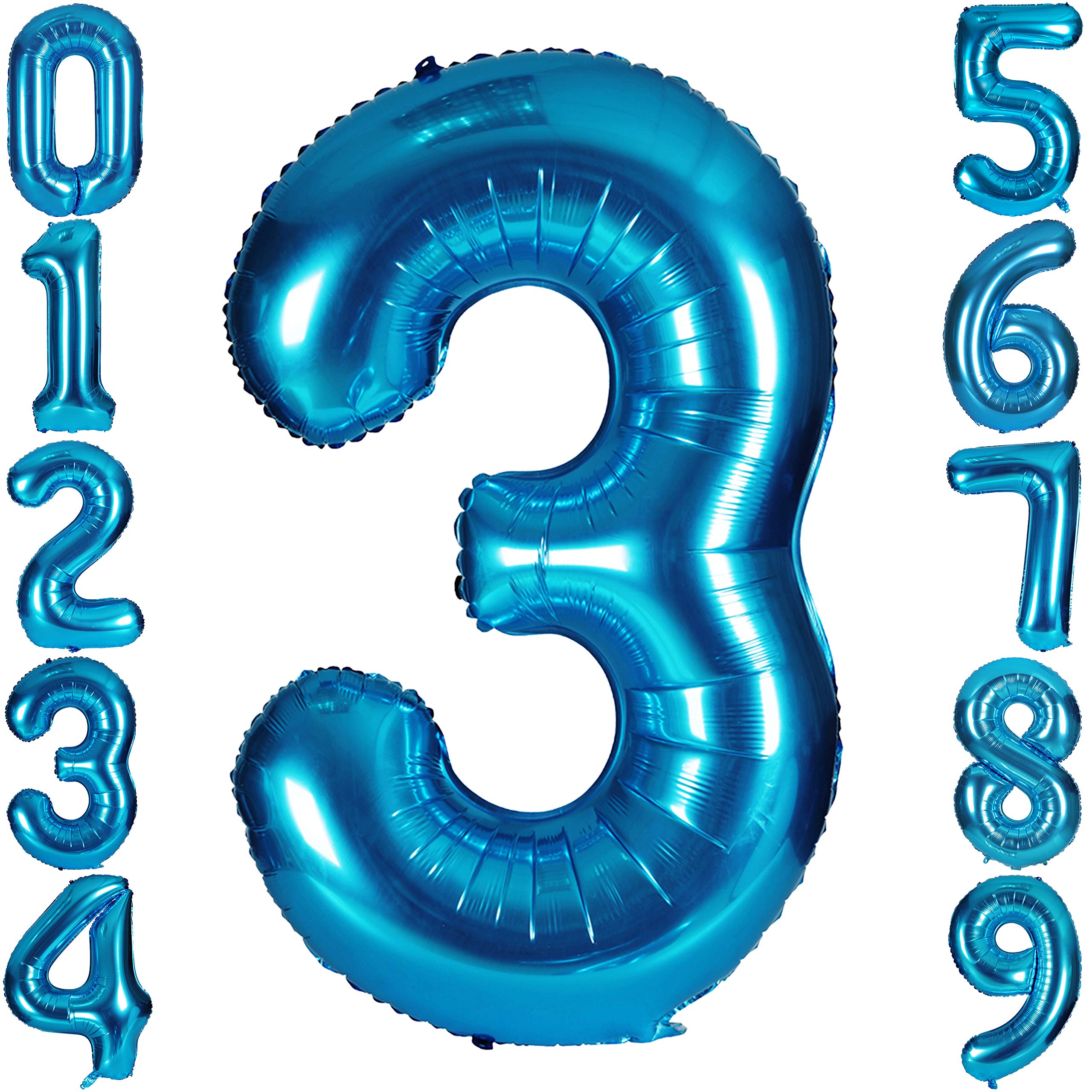 Red 0 balloon 40 Inch Giant Helium Foil Number 0 to 9 Red Balloon Birthday Wedding Party Digital Decorations (Number 0) — view 269