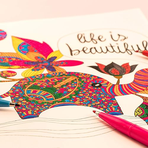 Miniatura 7 de Pentel Arts Sign - Bolígrafo con punta de fibra, tinta negra, paquete de 36 unidades (S520PC36A)