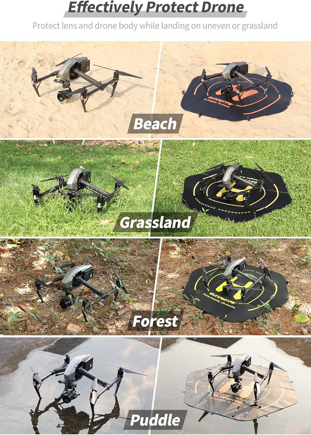 CamGo Sunnylife Fast Fold Leather Drone Landing Pad 110cm