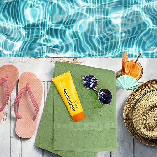 Vista 103 de Utopia Towels - Toalla de baño gigante, 2 unidades, 17.69 oz/yd2 (600 gsm), 100% algodón hilado en anillo, altamente absorbentes y de secado rápido