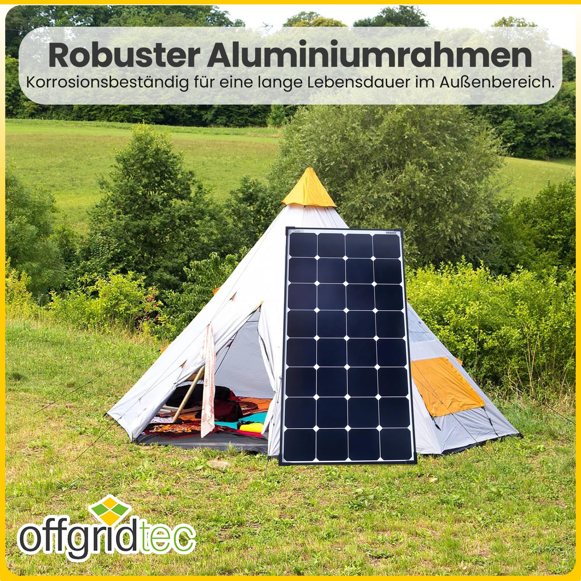 Offgridtec© SPR-Ultra 120W 12V wysokowydajny moduł słoneczny (styk tylny, czarna ramka)