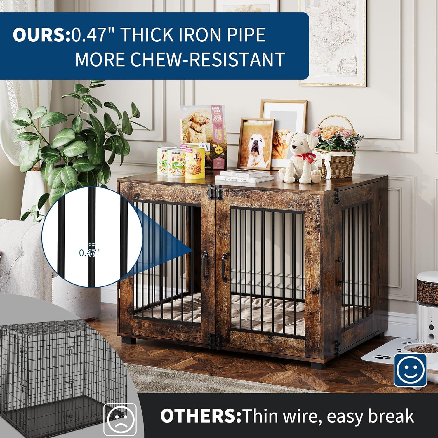 Stylish & Functional: The Rustic Dog Crate Furniture You Need!