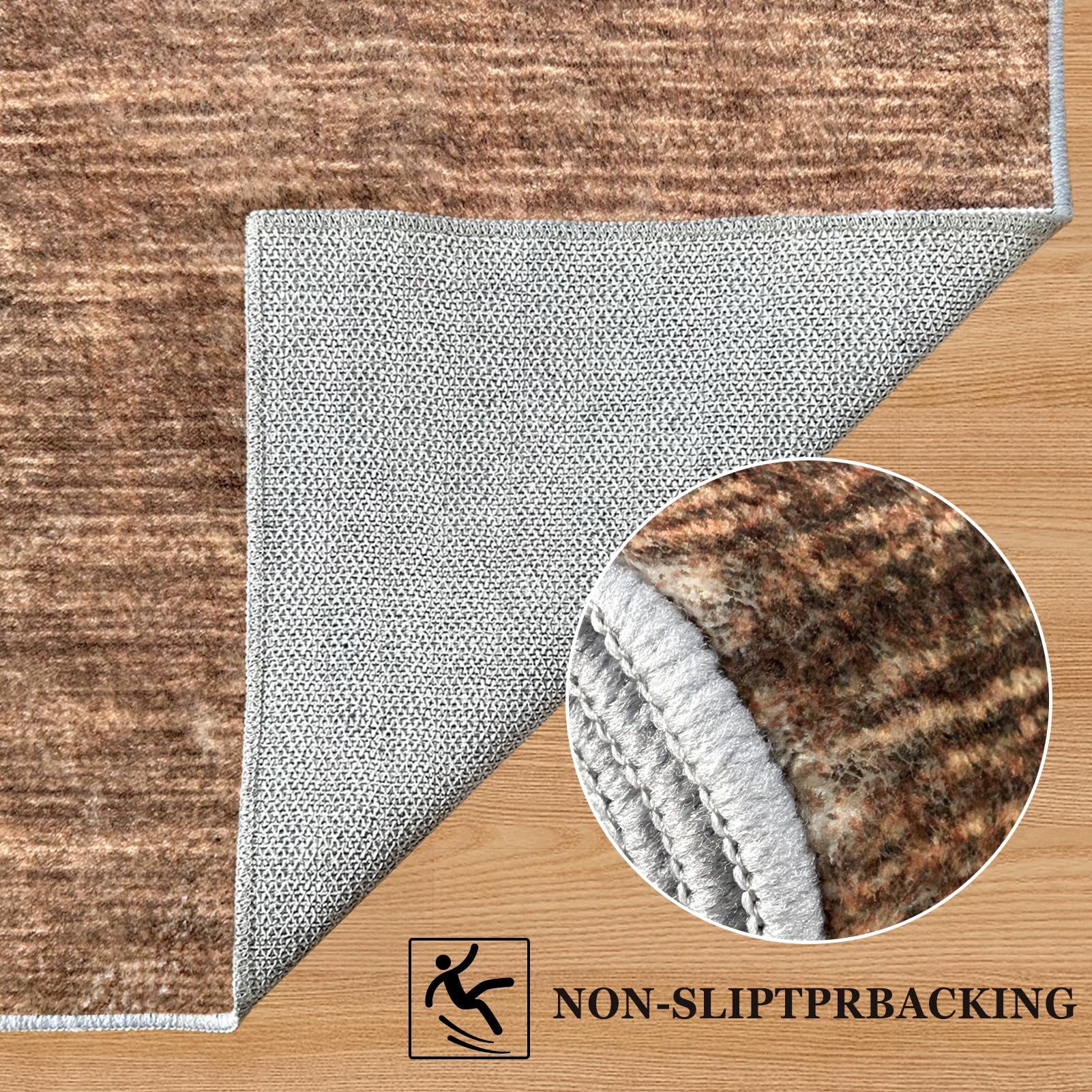 Tappeto Cucina Antiscivolo Lavabile Tappeto Tappeto Ingresso Corridoio Passatoia Corridoio Tappeti Tappeti Stretti per Cucina Soggiorno Camera da Letto 60 x 380 cm Beige