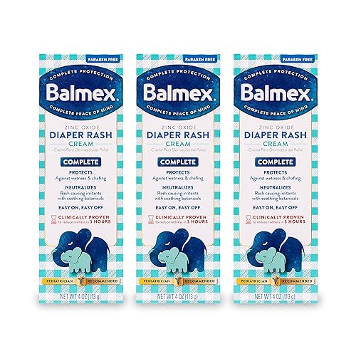 Balmex Complete Protection - Crema diaria para dermatitis del pañal clínicamente probada para reducir el enrojecimiento en un solo uso con óxido de