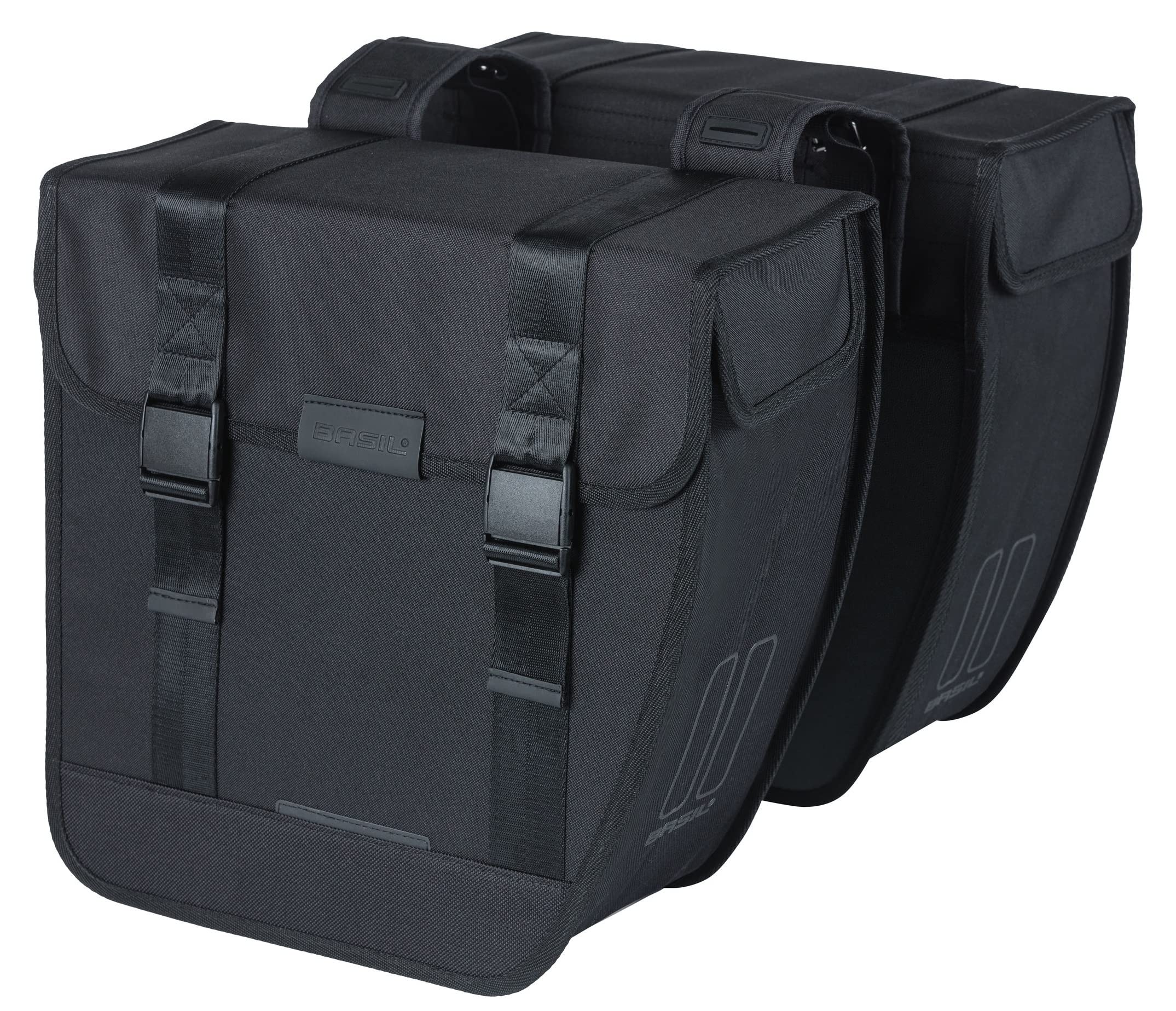 Basil Tour XL, Borsa Doppia per Bicicletta Unisex Adulto, Nero, 35 Litri