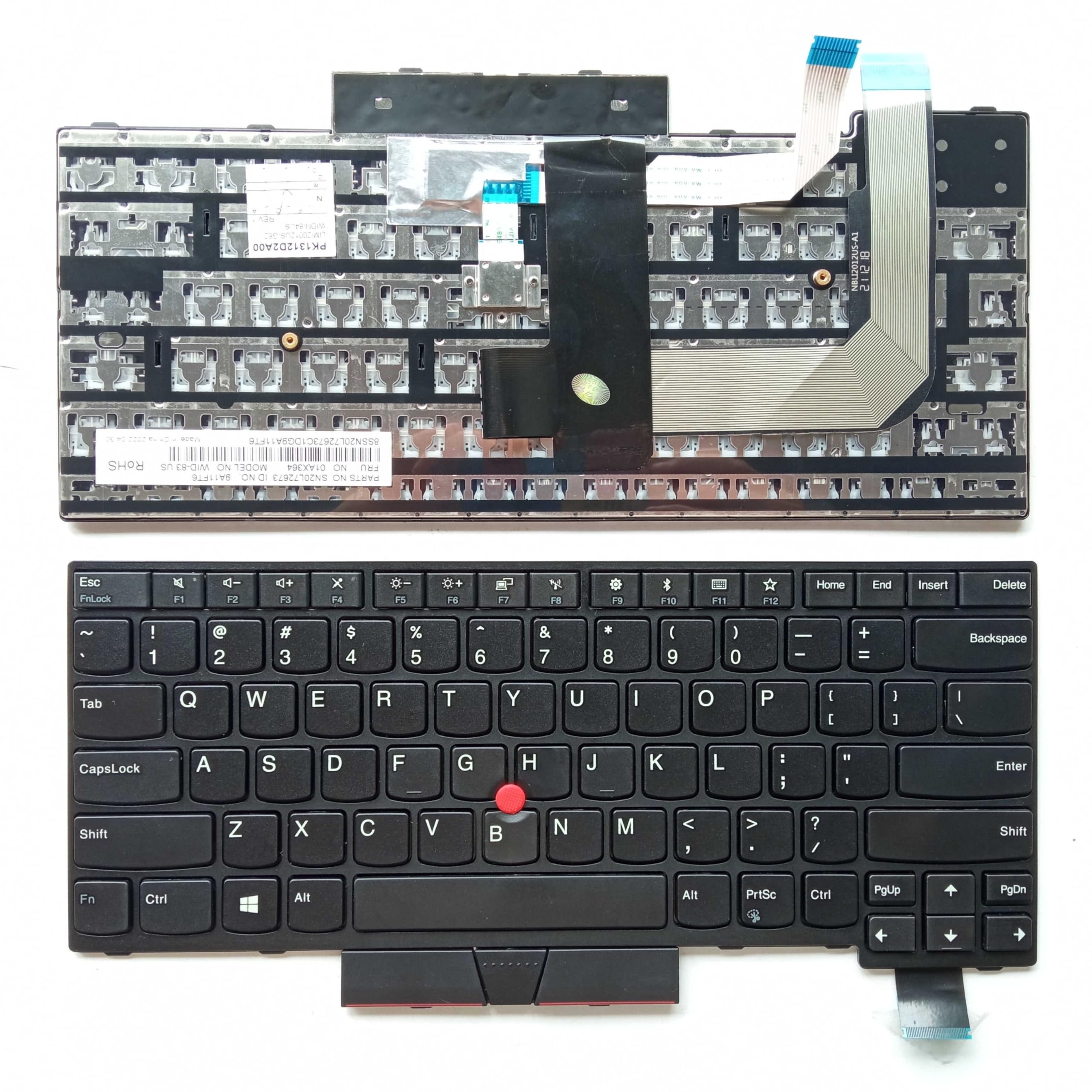 Clavier d'ordinateur portable IBM Thinkpad T480 T470 A475 A485 US QWERTY de rechange noir