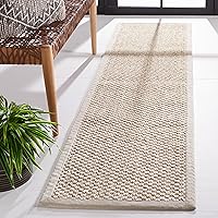 Vista 21 de Alfombra de área SAFAVIEH 8x11 - Colección de fibras naturales - Grande - Mármol, sisal, diseño tejido con borde (NF525C)