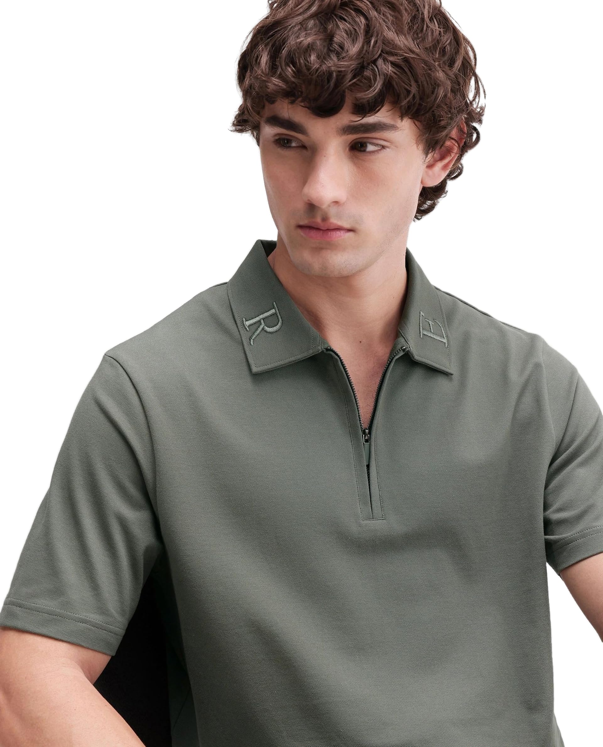 rare rabbit Men's Thero Regular Fit Solid Cotton Blend Polo Collar Short Sleeve Polo-picture-33