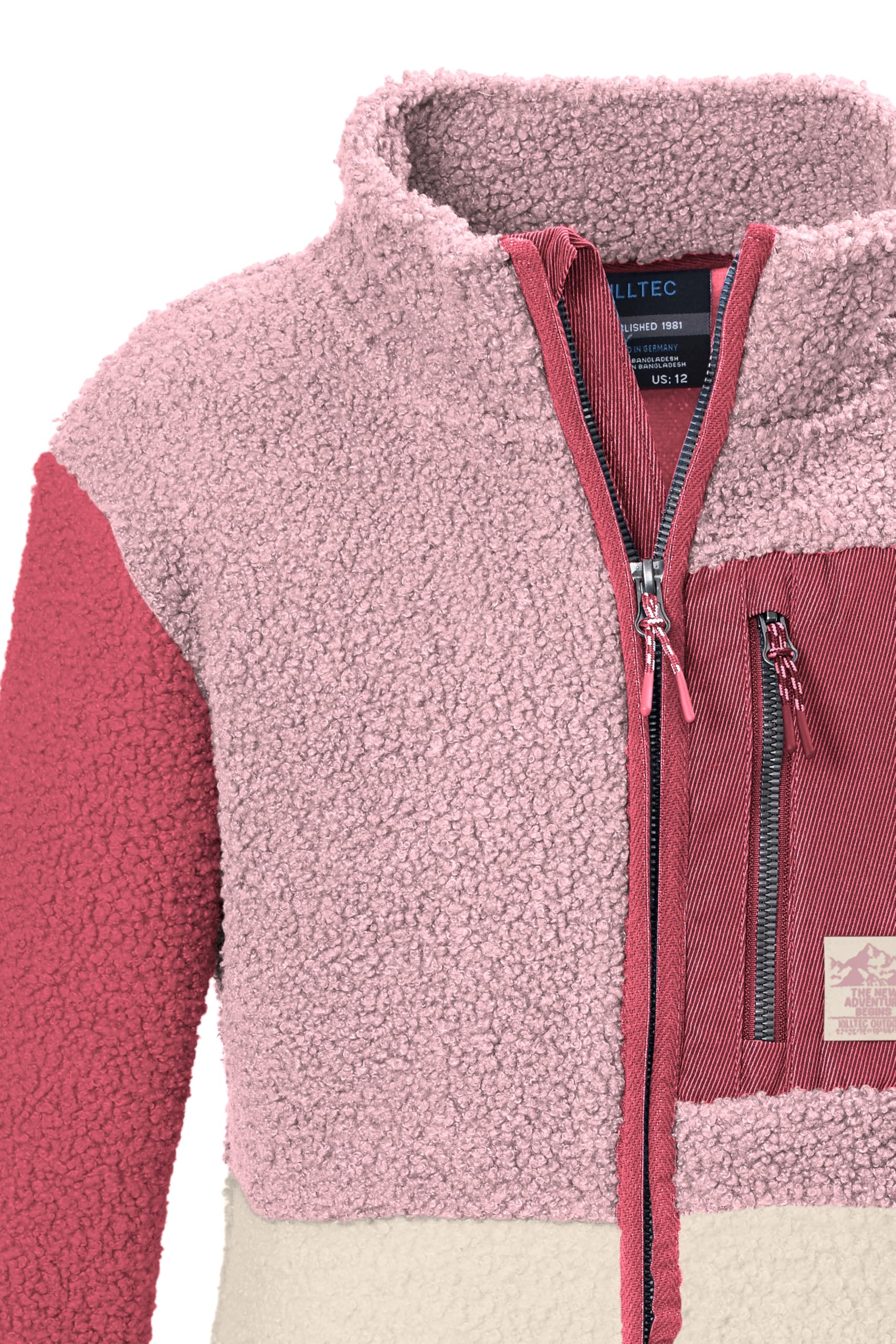 killtec Mädchen Kow 141 Grls Flc Jckt Sherpajacke/Fleecejacke mit Stehkragen