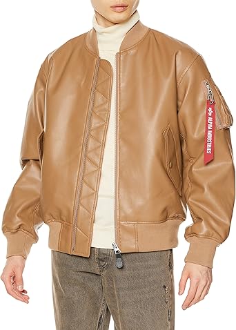 アルファインダストリーズ　MA-1 本革　レザー　L 直営店限定】レザーMA-1ダウン/本革 | アルファ