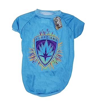 Marvel Comics Guardians The Galaxy Tee Dogs, Large | Best Blue T-Shirt All Large Dogs