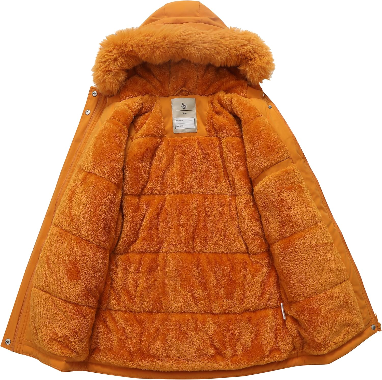 Girls Waterproof Winter Jacket Fleece Lined Hooded Coat,Kid's Warm Insulated Parka for School & Outdoor Play - Image 4