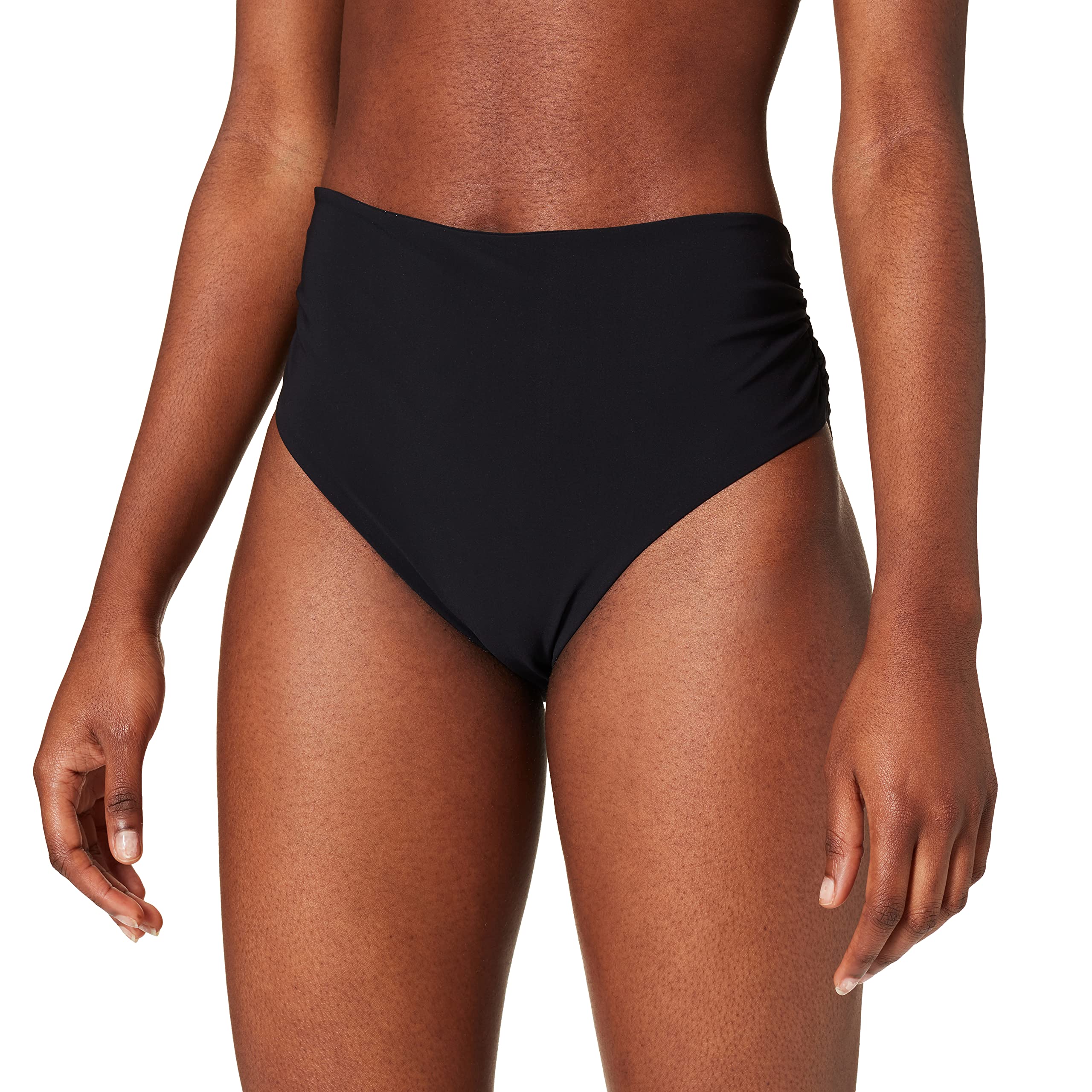 Bas de maillot de bain uni à taille haute confortable