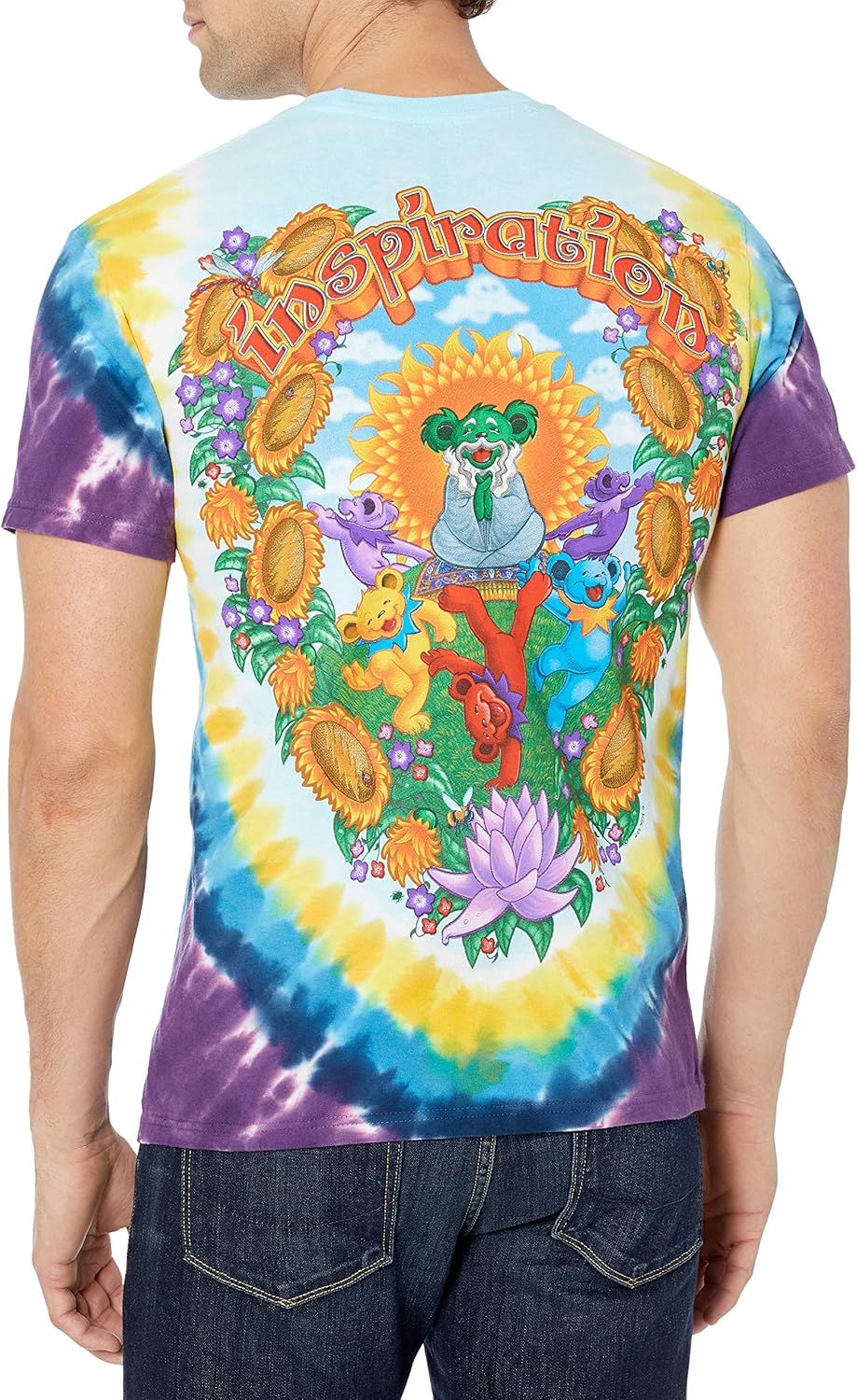 Liquid Blue Men's Grateful Dead Guru Bear T-Shirt - Image 2