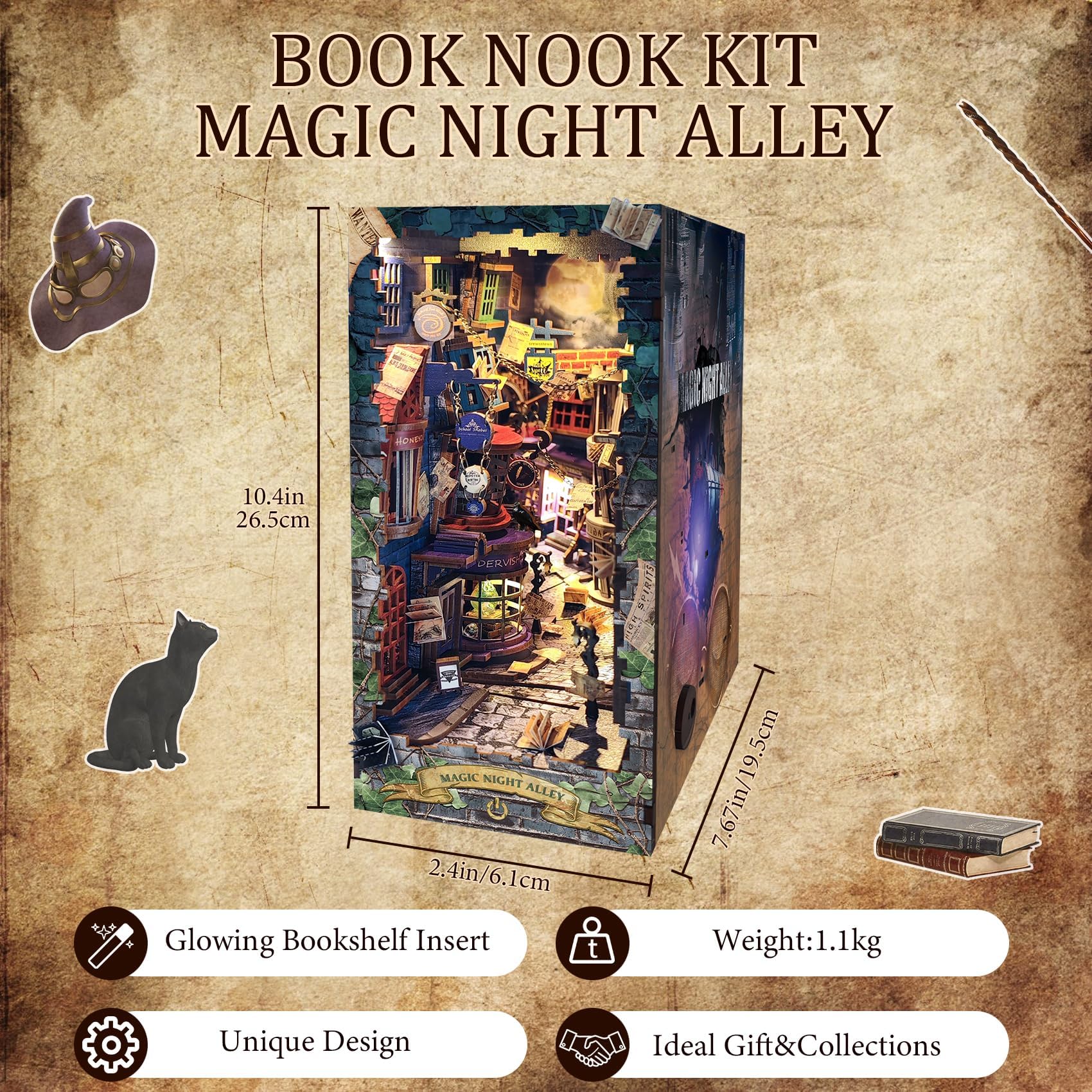 Book Nook Kits For Adults DIY Book Nook Kit, DIY Miniature House Kit ...