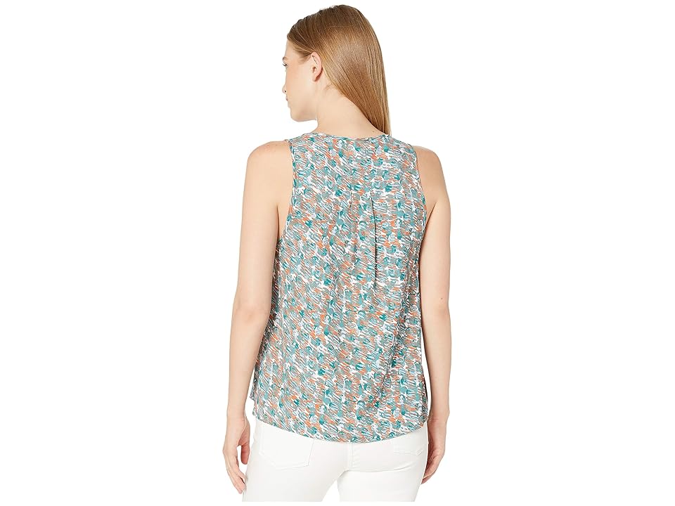 

BCBGMAXAZRIA A-Line Sleeveless Woven Top (Sea-Sha La La La) Women's Clothing, Multi