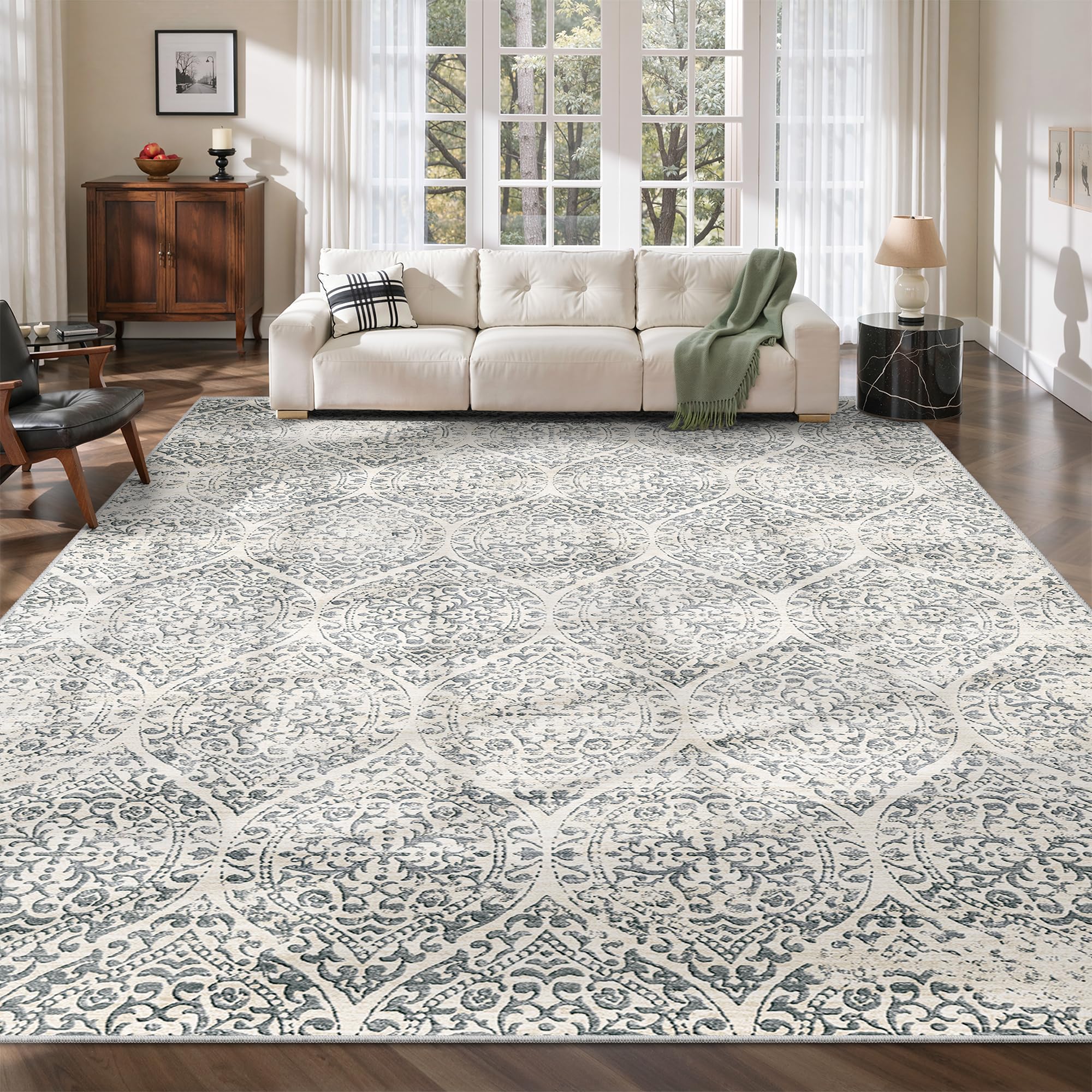 Photo 1 of Soalmost 10x14 Area Rug - Washable Moroccan Trellis