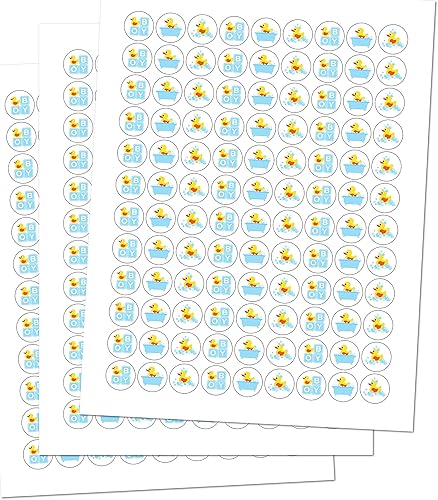 Miniatura 2 de 324 calcomanías de patos azules, calcomanías de goma para baby shower o baby shower, decoraciones de fiesta, calcomanías de besos de baby shower,