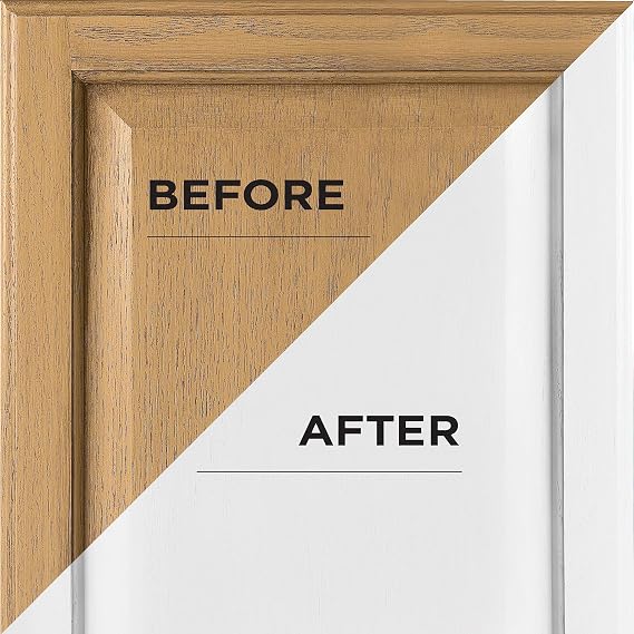 Rust-Oleum 392915 Cabinet Transformations Complete Coating Kit, Quart, Satin Pure White