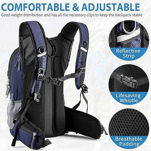 Miniatura 5 de GELINDO Mochila de hidratación de senderismo aislada - Paquete de hidratación de senderismo con bolsa de agua de 2.5L