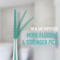 Vista 5 de Dr. Emma Púas dentales de goma suave, púas de cepillo de menta, 100 unidades (1 paquete, menta)