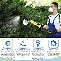 Vista 6 de Qualirey Paquete de 2 aplicadores de polvo de tierra de diatomeas, dispensador de 250ml, aplicador de polvo para jardín, rociador de perilla