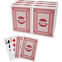 DNB 6 Deck Canasta Cards - 6 Decks Red Playing Cards with Point Values - Includes Canasta and Hand and Foot Rules