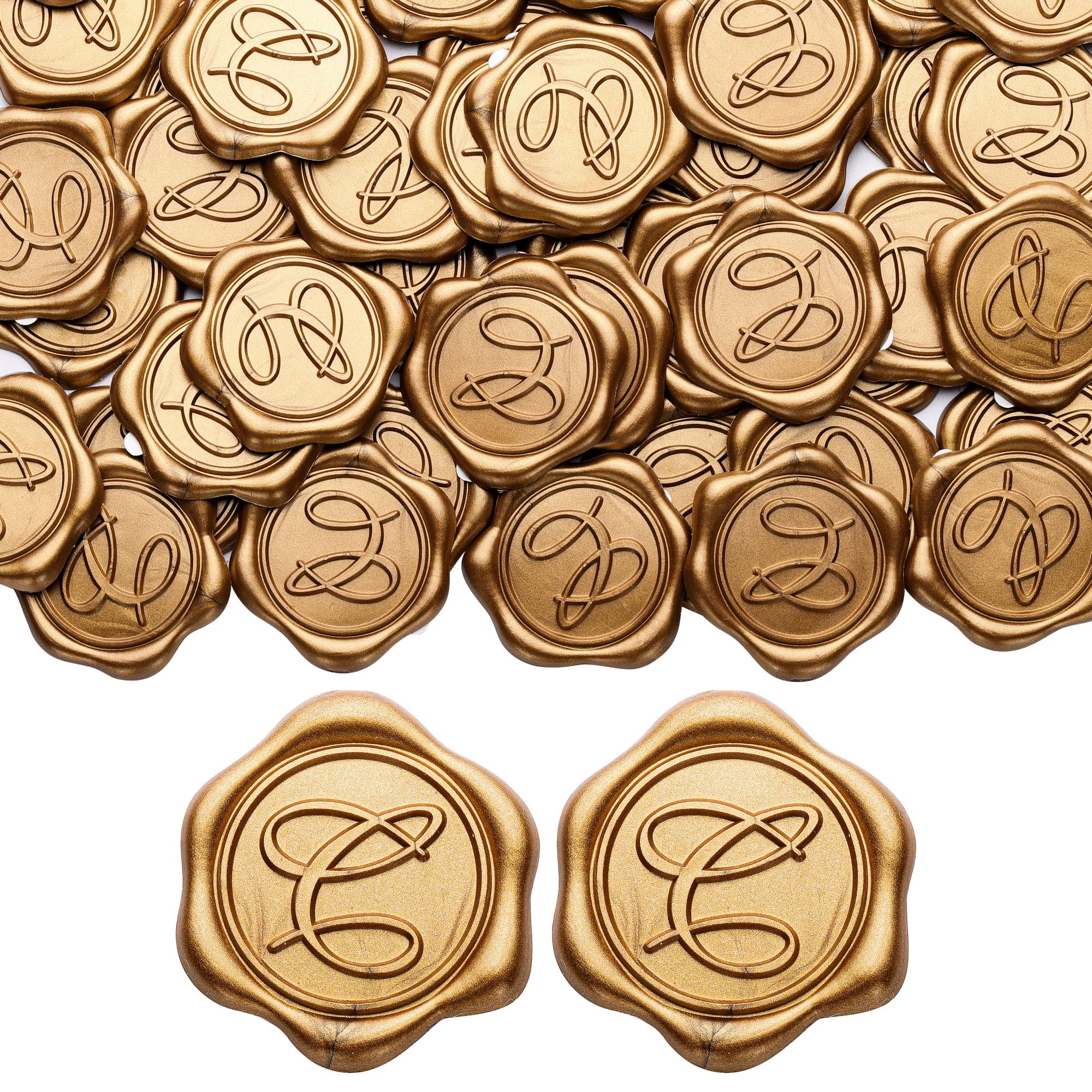 100 Gold You're Invited Wax Seal Stickers - Self Adhesive For Wedding & Party Invitations