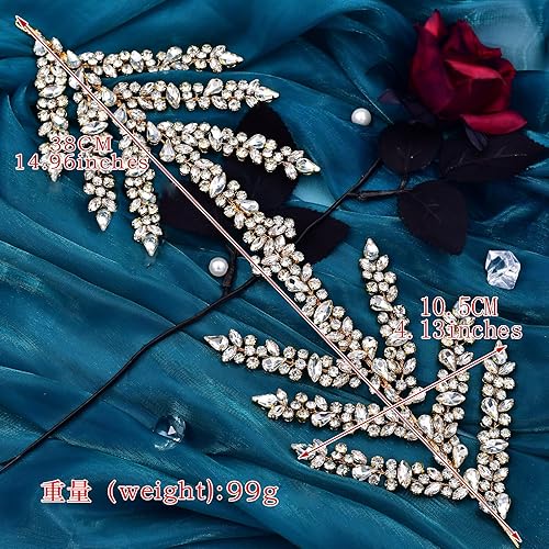 Miniatura 4 de ULAPAN Diademas de boda Tocado de novia Accesorios de diamantes de imitación Novia Dama de honor Mujeres Hecho a