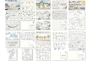 25 Coloring Postcards for Kids to Unleash Creativity