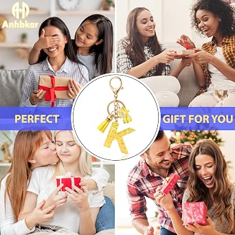 Star Letter Bag Charm - Resin Initial Keychain Accessory for Women