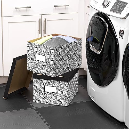 Miniatura 2 de Bankers Box STORFILE - Paquete de 10 cajas decorativas de almacenamiento de archivos de servicio medio, plegado rápido, tapa abatible, letralegal,